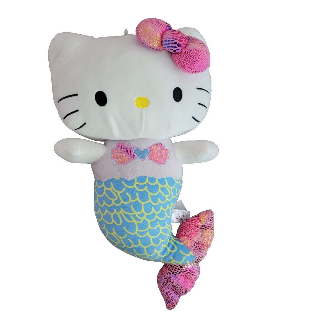 Hello Kitty Mermaid Plush/Stuffed Animal Sanrio (no tags) Pink Bow, 15 inch